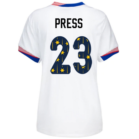 24/25 USA Christen Press Home Women's Jersey Stars Number