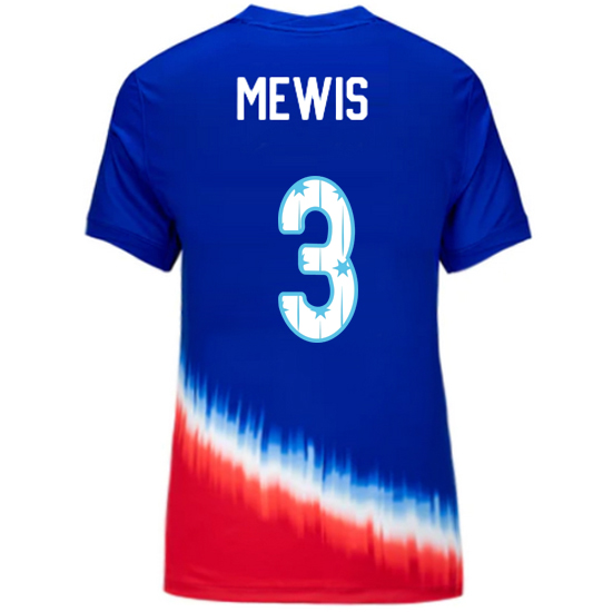 24/25 USA Samantha Mewis Away Women's Jersey Stars Number