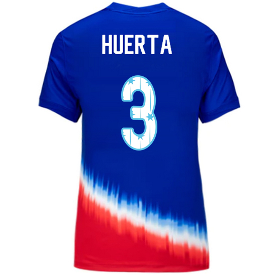 24/25 USA Sofia Huerta Away Women's Jersey Stars Number
