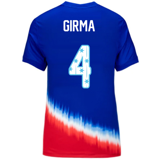 24/25 USA Naomi Girma Away Women's Jersey Stars Number