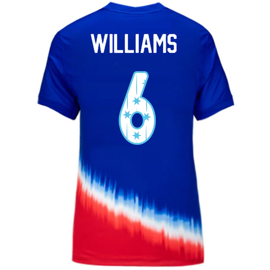 24/25 USA Lynn Williams Away Women's Jersey Stars Number