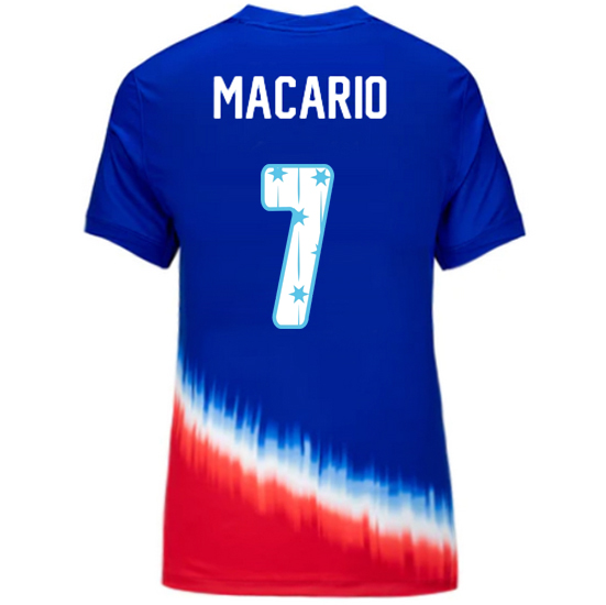 24/25 USA Catarina Macario Away Women's Jersey Stars Number
