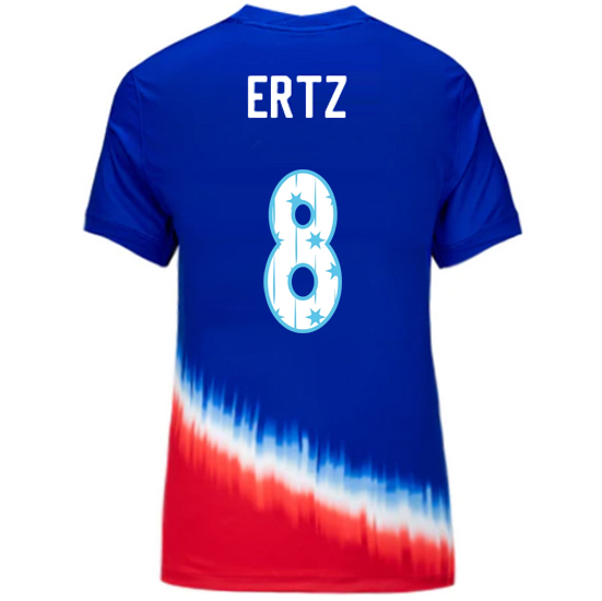 24/25 USA Julie Ertz Away Women's Jersey Stars Number