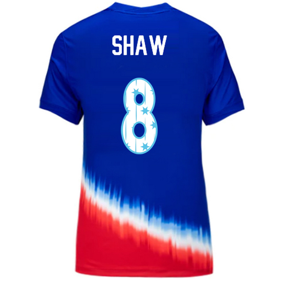 24/25 USA Jaedyn Shaw Away Women's Jersey Stars Number