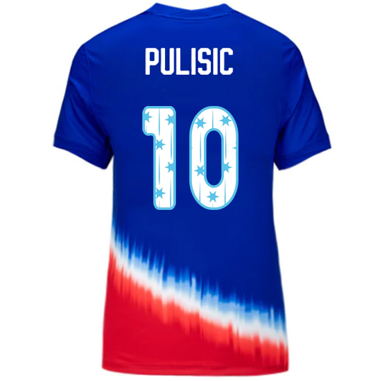 24/25 USA Christian Pulisic Away Women's Jersey Stars Number