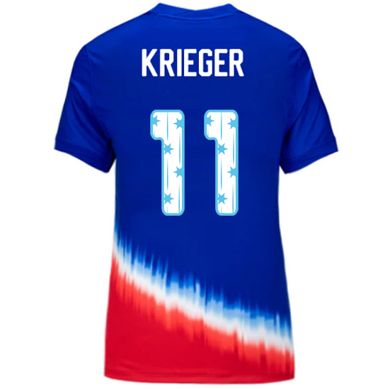 24/25 USA Ali Krieger Away Women's Jersey Stars Number