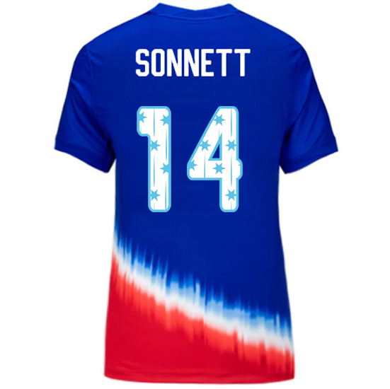 24/25 USA Emily Sonnett Away Women's Jersey Stars Number