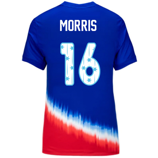 24/25 USA Jordan Morris Away Women's Jersey Stars Number