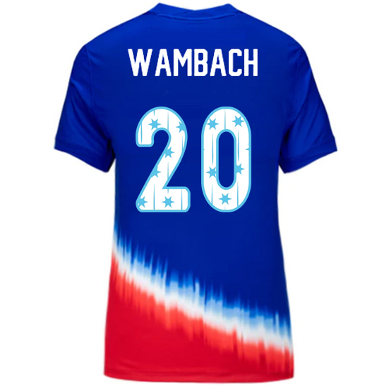 24/25 USA Abby Wambach Away Women's Jersey Stars Number