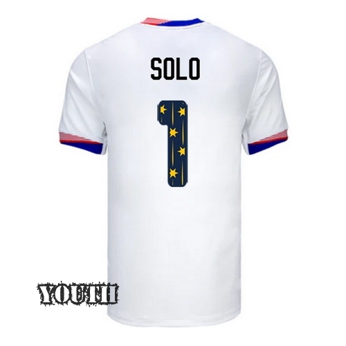24/25 USA Hope Solo Home Youth Jersey Stars Number