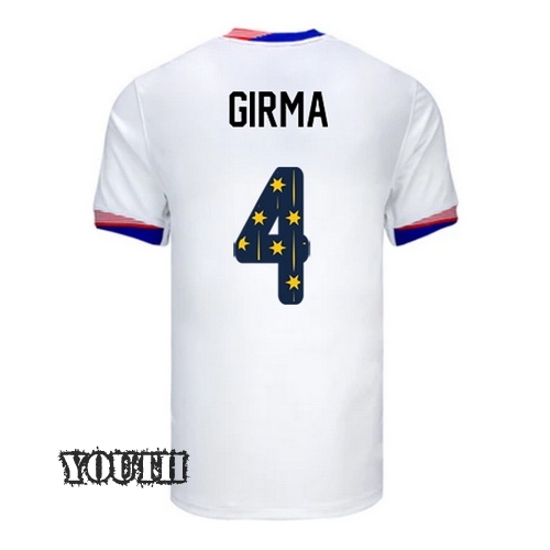 24/25 USA Naomi Girma Home Youth Jersey Stars Number
