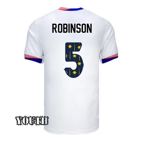 24/25 USA Antonee Robinson Home Youth Jersey Stars Number
