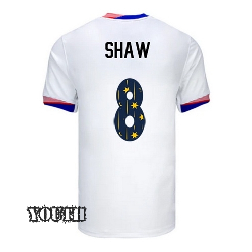 24/25 USA Jaedyn Shaw Home Youth Jersey Stars Number