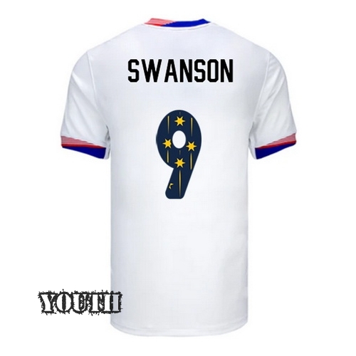 24/25 USA Mallory Swanson Home Youth Jersey Stars Number