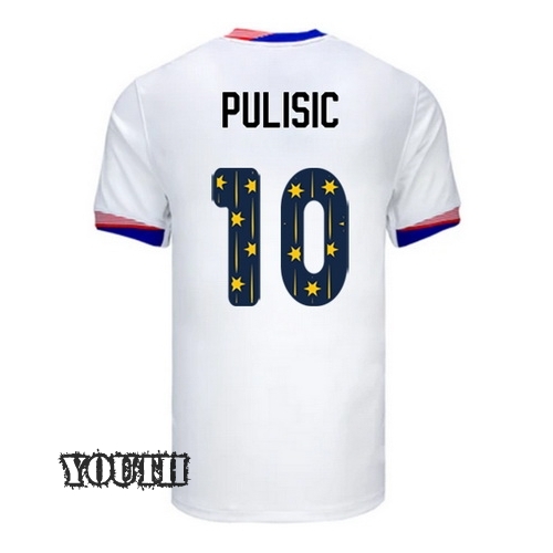 24/25 USA Christian Pulisic Home Youth Jersey Stars Number