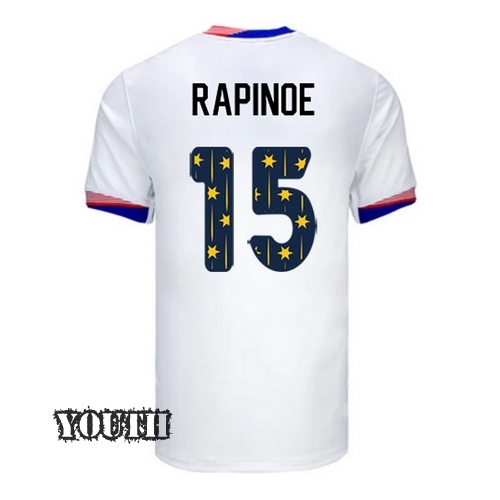 24/25 USA Megan Rapinoe Home Youth Jersey Stars Number