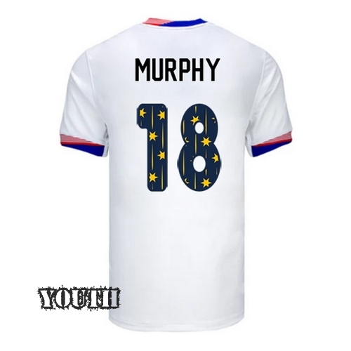 24/25 USA Casey Murphy Home Youth Jersey Stars Number