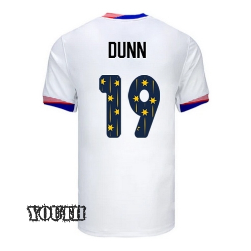 24/25 USA Crystal Dunn Home Youth Jersey Stars Number