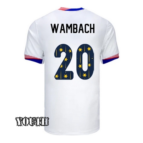 24/25 USA Abby Wambach Home Youth Jersey Stars Number