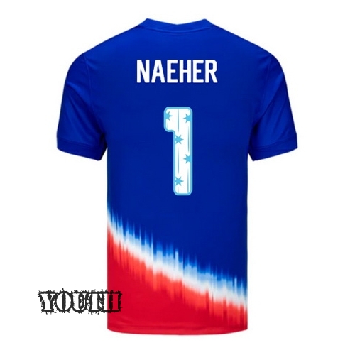 24/25 USA Alyssa Naeher Away Youth Jersey Stars Number