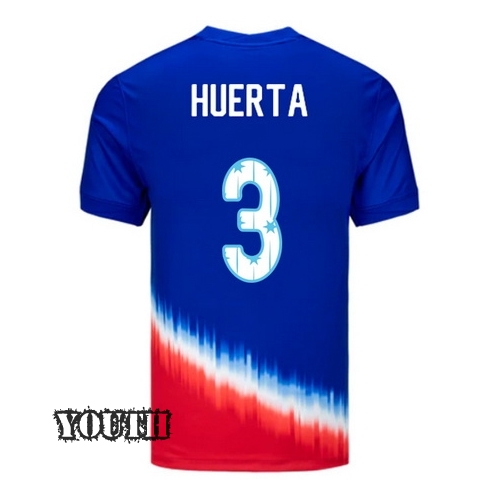 24/25 USA Sofia Huerta Away Youth Jersey Stars Number