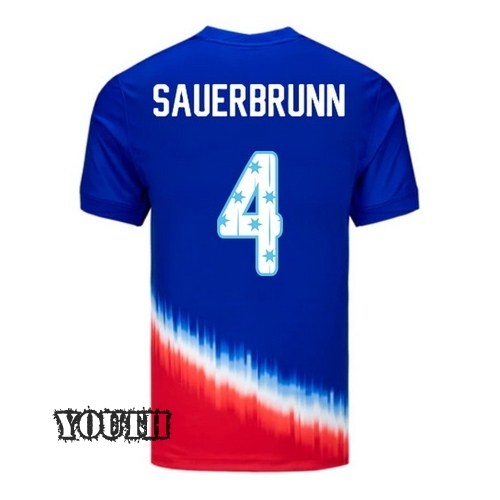 24/25 USA Becky Sauerbrunn Away Youth Jersey Stars Number