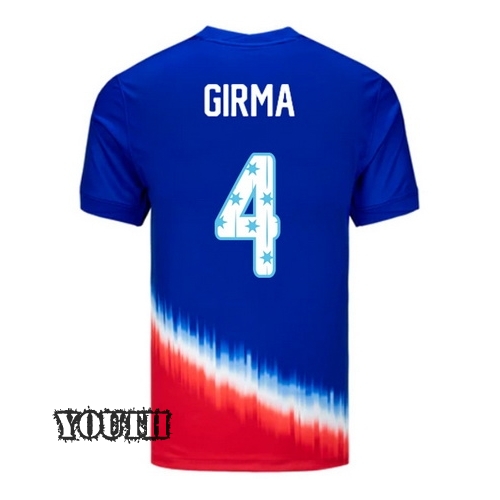 24/25 USA Naomi Girma Away Youth Jersey Stars Number