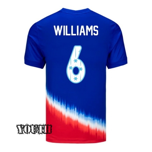 24/25 USA Lynn Williams Away Youth Jersey Stars Number