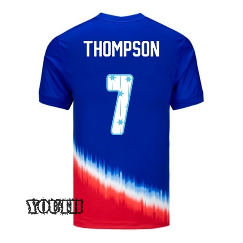 24/25 USA Alyssa Thompson Away Youth Jersey Stars Number