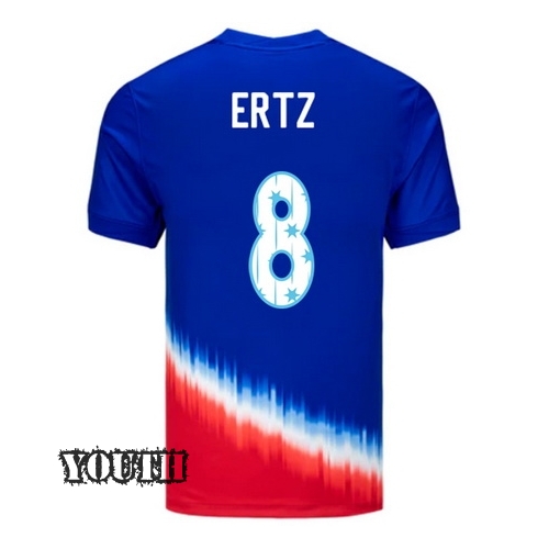 24/25 USA Julie Ertz Away Youth Jersey Stars Number