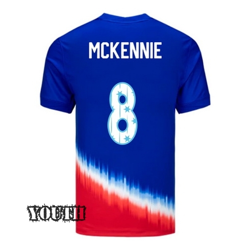 24/25 USA Weston McKennie Away Youth Jersey Stars Number