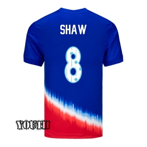 24/25 USA Jaedyn Shaw Away Youth Jersey Stars Number