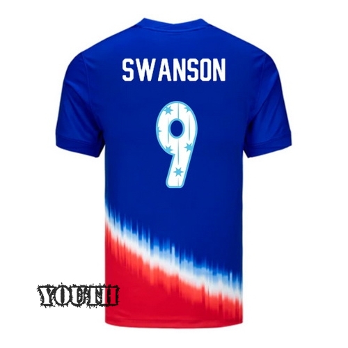 24/25 USA Mallory Swanson Away Youth Jersey Stars Number