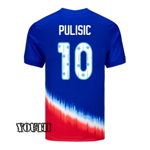 24/25 USA Christian Pulisic Away Youth Jersey Stars Number