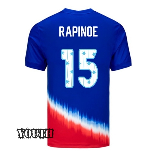 24/25 USA Megan Rapinoe Away Youth Jersey Stars Number