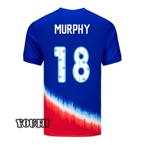 24/25 USA Casey Murphy Away Youth Jersey Stars Number