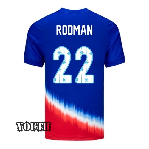 24/25 USA Trinity Rodman Away Youth Jersey Stars Number